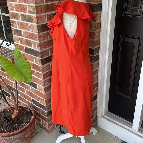 Calvin Klein Sleeveless Orange / Tangerine Dress‎ - Picture 5 of 10